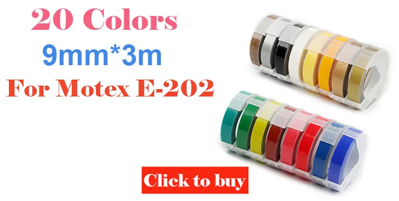 Motex E-202 ручной принтер этикеток ручная декоративная лента руководство E202 машинка для 3D 9 мм тиснение этикеток ленты