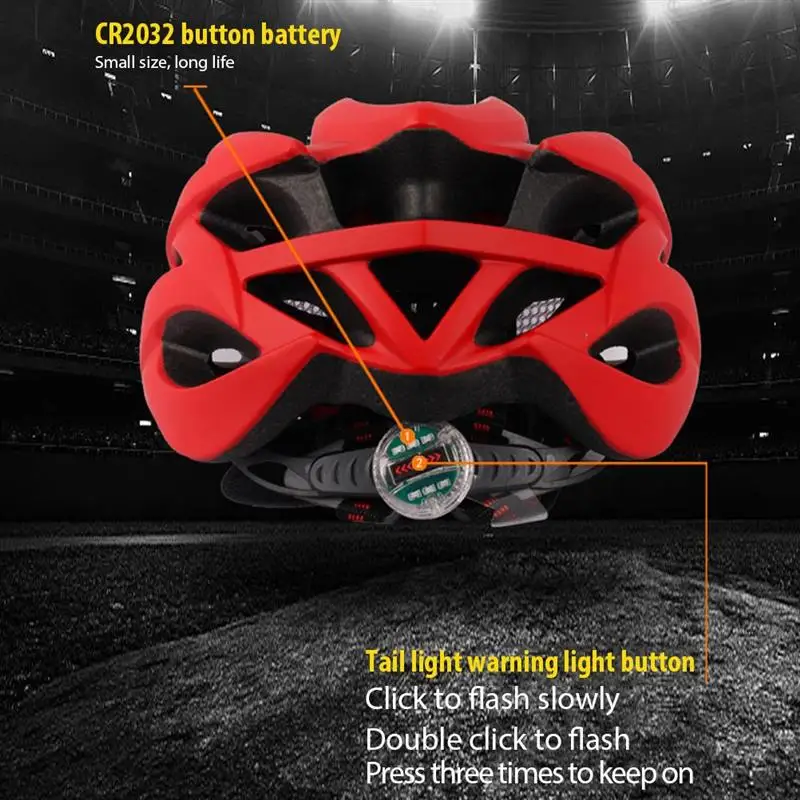 

Motorcycle Helmet With Detachable Sun Visor And Tail Light Adjustable Cycling Helmet Sport Road Outdoor Bicycle Bike Helmet