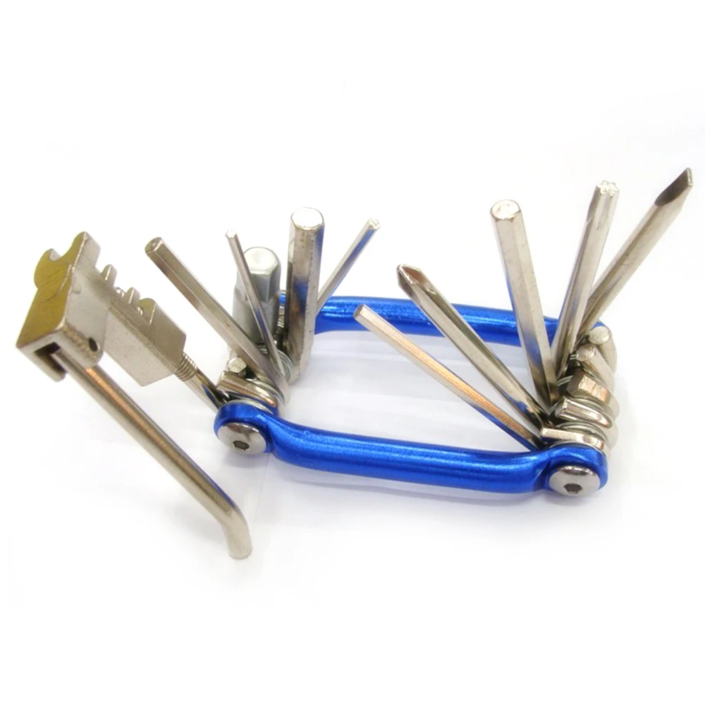 15 In 1 Bike Tools Bicycle Repairing Set Bike Repair Tool Kit Wrench Screwdriver Chain Carbon steel bicycle Multifunction Tools