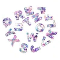 natural resin beads 26 english letters and colorful mixed blisters beaded diy for jewelry making necklace bracelet accessories