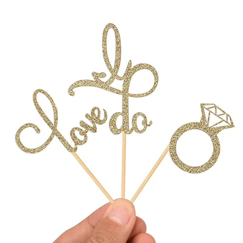 Украшения для свадьбы 12 шт. алмазные топперы кекса топпер торта любовь свадебный