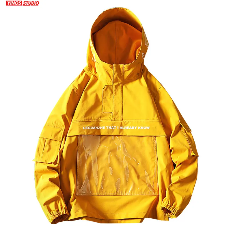 Дропшиппинг японский с капюшоном буквенным принтом куртки мужские толстовки