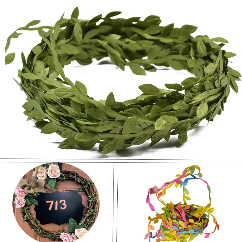 

10 Meters DIY Silk Flower Artificial Leaf Garland Plants Vine Fake Foliage Handmade for Home Decor Wedding Decoration