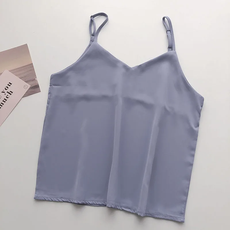 

Temperament solid color camisole summer 2021 new Korean female students all-match outer wear sleeveless top tide