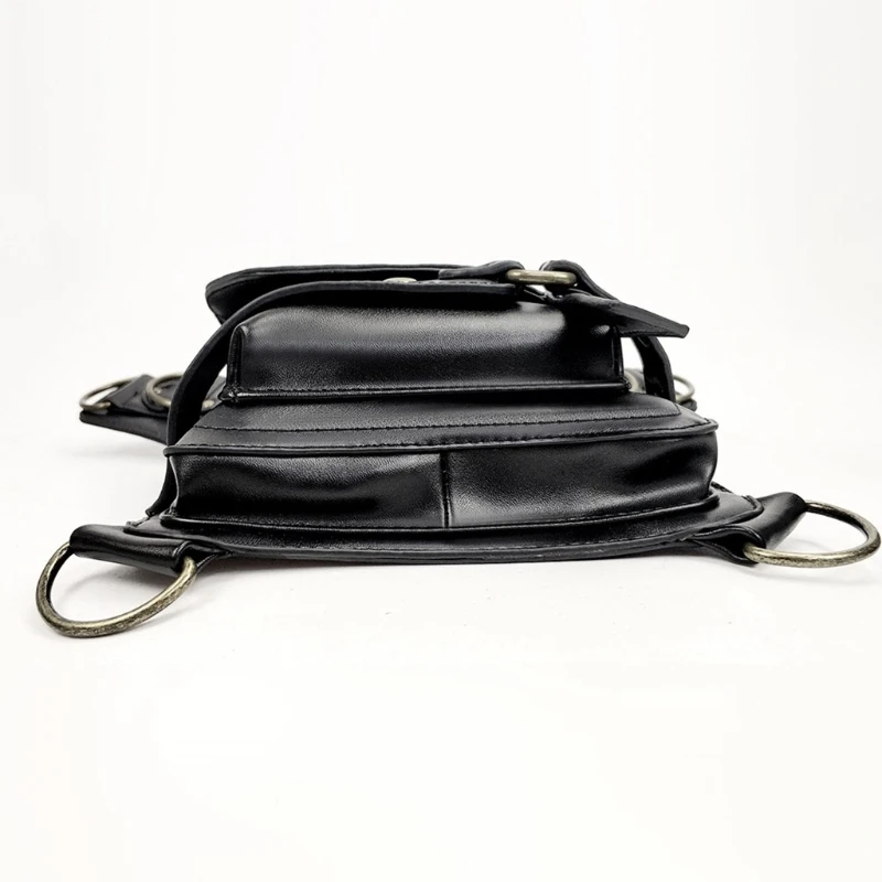 

Side Wallet Punk Rock Leg Bag Crossbody Messenger Bags Handbag Hip Holster Pouch for Women Girls Black Pu Waist Bag D0LF