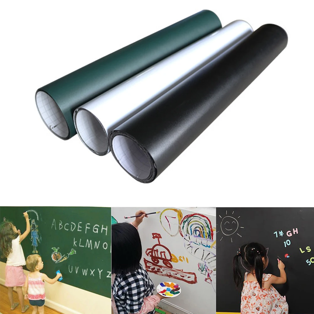 

New Chalkboard Contact Paper Self Adhesive Blackboard Wall Stickers for Alphabet Learning Toddlers Kids Writing Board Playroom