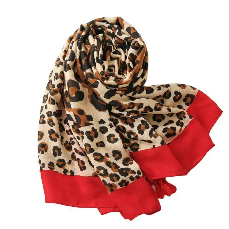 

Brand 2020 Beach Towel Leopard Cotton Linen Scarf Hot Pashmina Sale Winter Hijab Bandana Foulard Femme Poncho Scarves