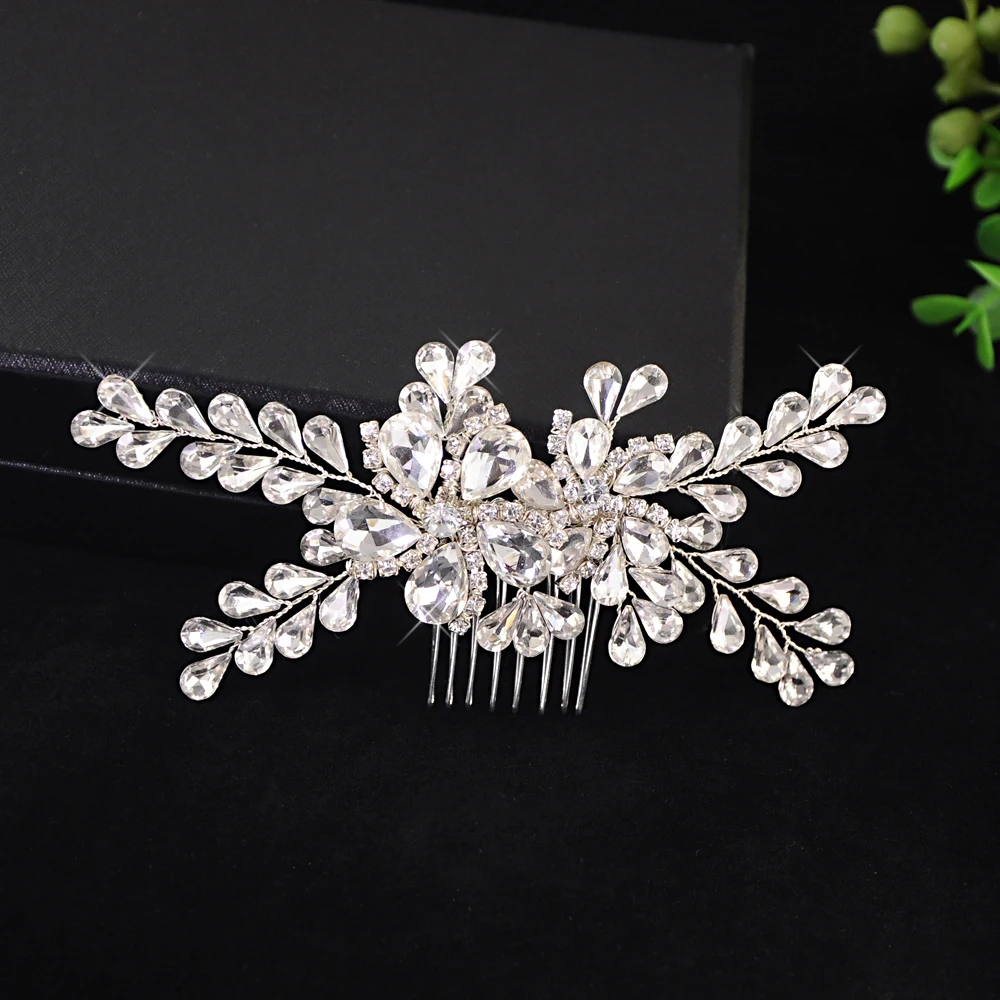 ZMHP241 роскошные свадебные аксессуары для волос Свадебная расческа головная