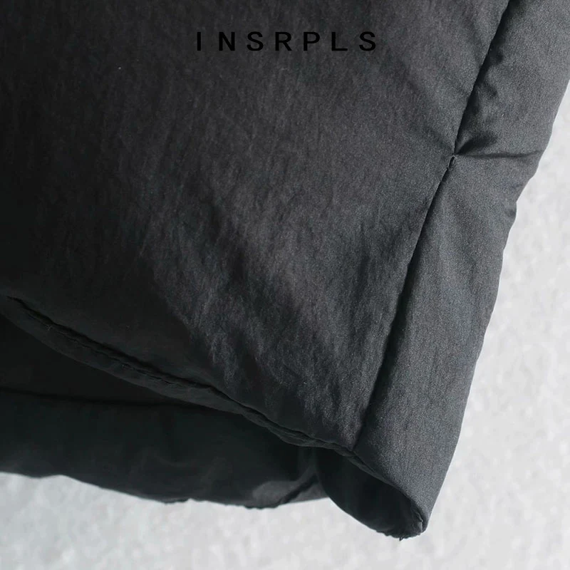 

INSRPLS Women Fashion Hooded Hidden Inside Cropped Padded Waistcoat Vintage Sleeveless Zip-up Female Outerwear Chic Tops