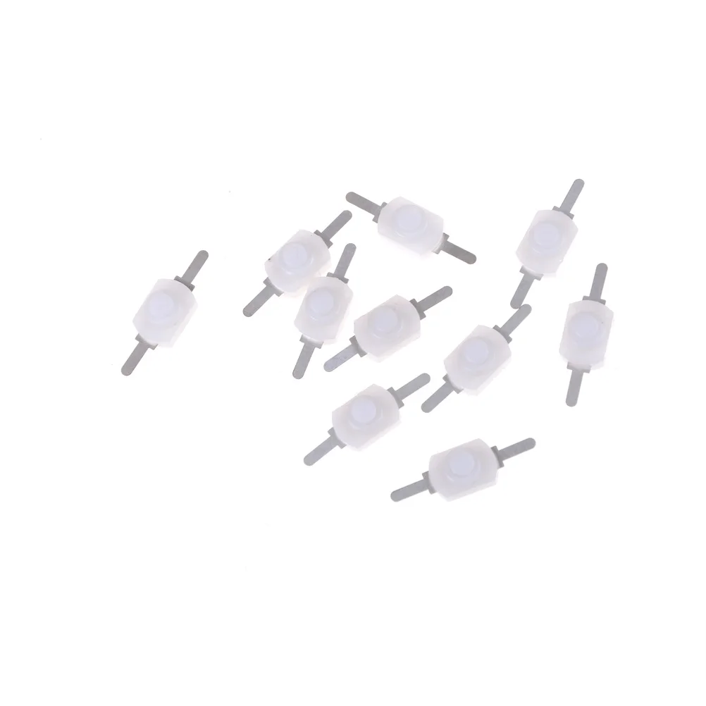 

10PCS/LOT 2 Colors Flashlight Switches 1A 30V DC / 1A 250A Black On Off Mini Push Button Switch for Electric Torch