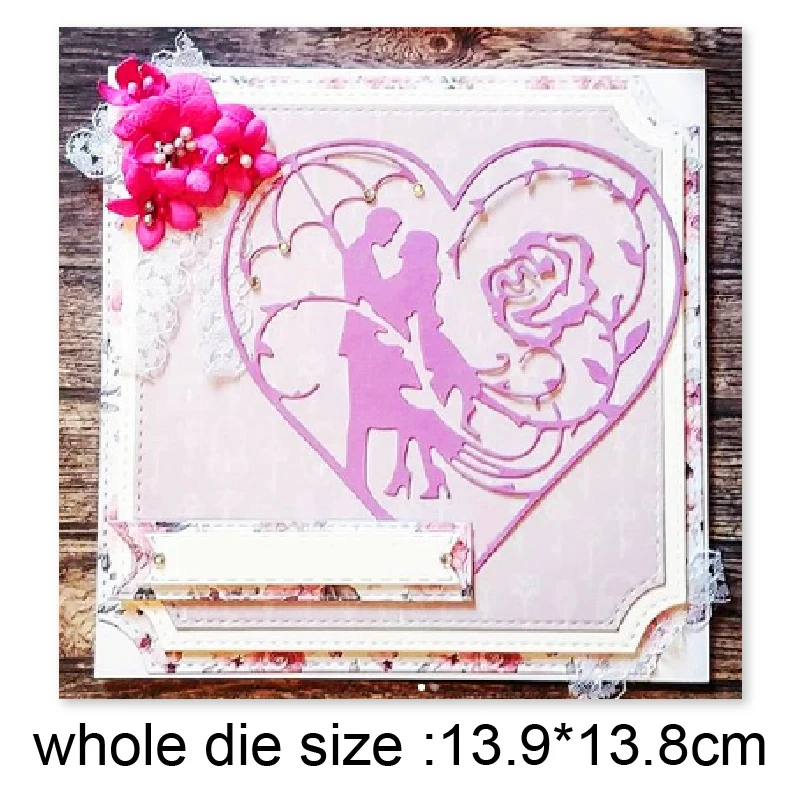 

metal cutting dies heart lover frame die mould decoration Scrapbook paper card craft knife blade punch stencils dies