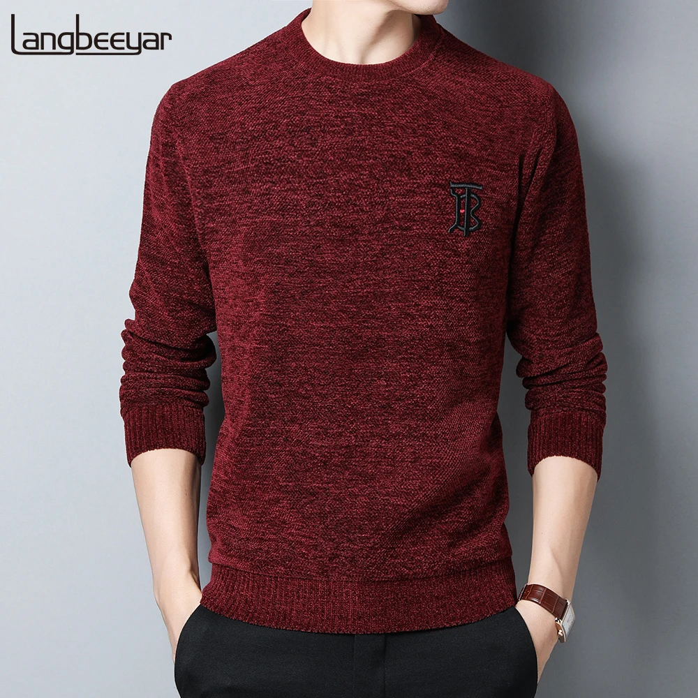 

2021 Thick Velvet New Fashion Brand Knit Pullover Baggy Sweater For Men Autum Crew Neck Casual Jumper Winter Mens Clothes