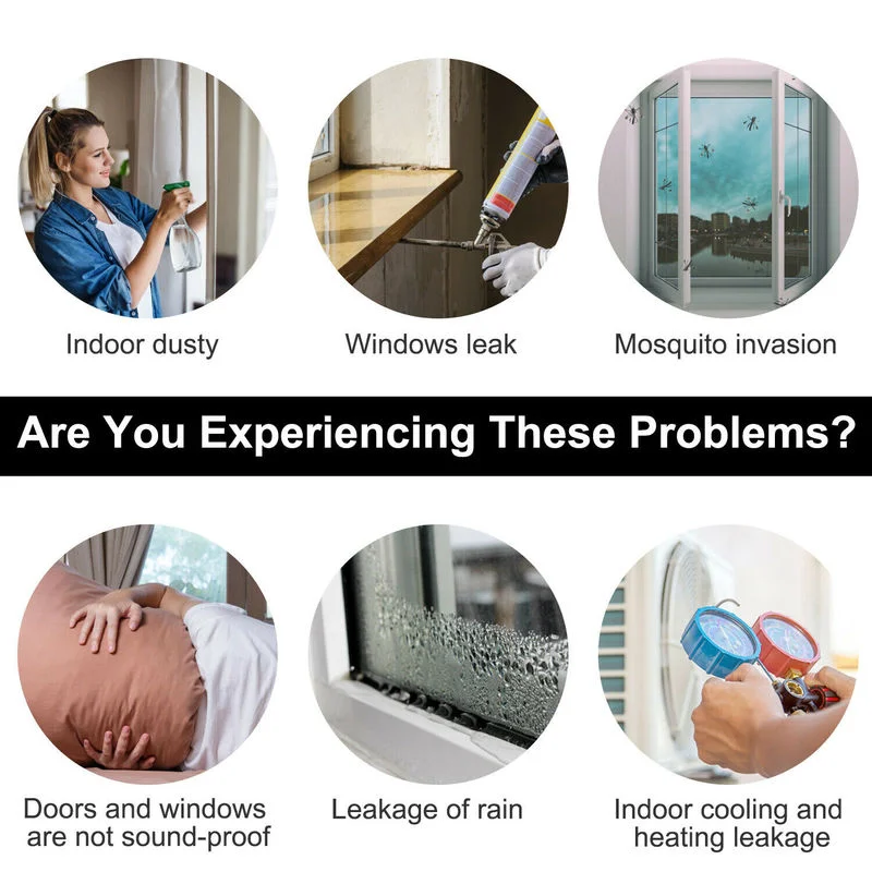 

5M Self Adhesive Door Seal Strip Weather Strip Silicone Soundproofing Window Seal Draught Dust Door Windshield Sealing Strip