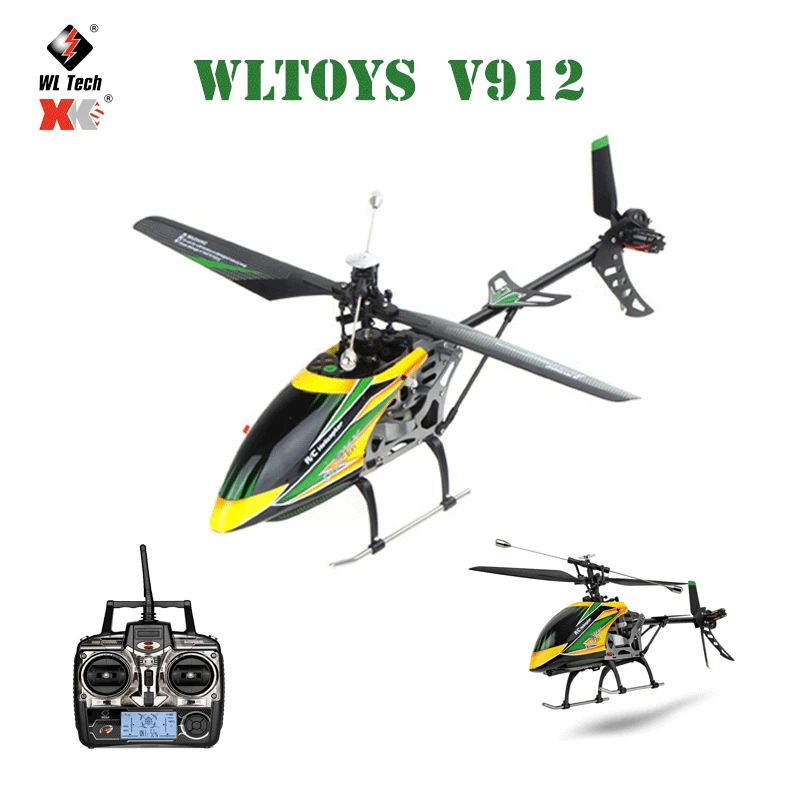 

Original WLtoys V912 RC Drone 4CH 2.4G Single Blade Head Lamp Light RC Quadcopter Helicopter Toys For Kids Gifts