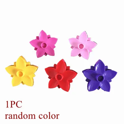 1pc flower Девушки Спальня строительные блоки части DIY игрушки кровать диван Туалет Телефон Ванна мясо Кукуруза камера аксессуары совместимы с Duploes - Цвет: 1pc flower