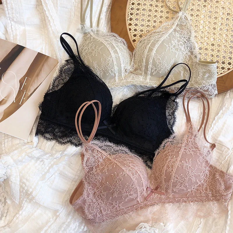 2021 Весна Для женщин полные комплекты кружевных бюстгальтеров комплект нижнее