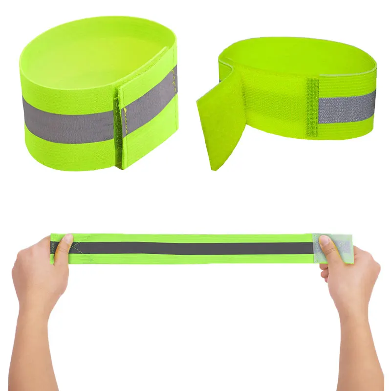 Outdoor Sports Safety Band Reflective High Visibility Elastic Wristbands Ankle Wrist Arm Warning Running Cycling Night Warning