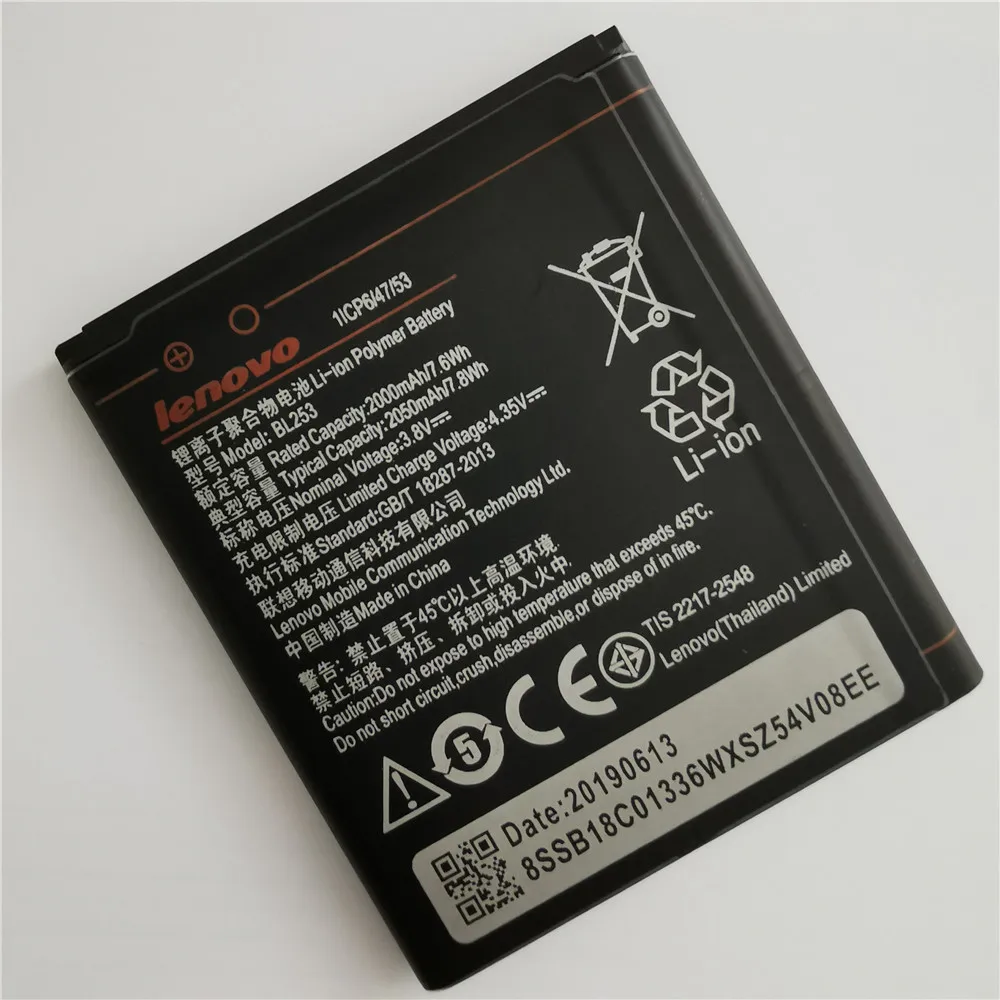 Новая батарея высокой емкости 2050 мАч BL253 для lenovo A2010 Bateria A 2010/BL 253 BL-253 A1000 A1000m A 1000 мобильного телефона