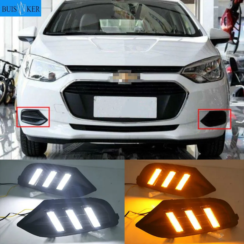 1 комплект для Шевроле Авео RV Sonic зубная щётка 2016 2018 Автомобильный светодиодный DRL