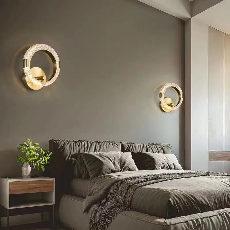 

Wall lamp light luxury net red bedside lamp modern minimalist living room creative Nordic designer wall lamp bedroom DL brand