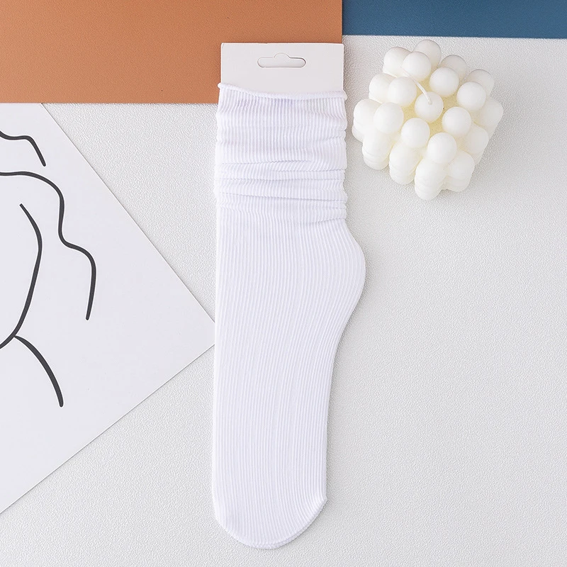 

Spring and Summer New Women's Socks Thin Section Breathable Striped Stockings All-match Women's Tube Socks
