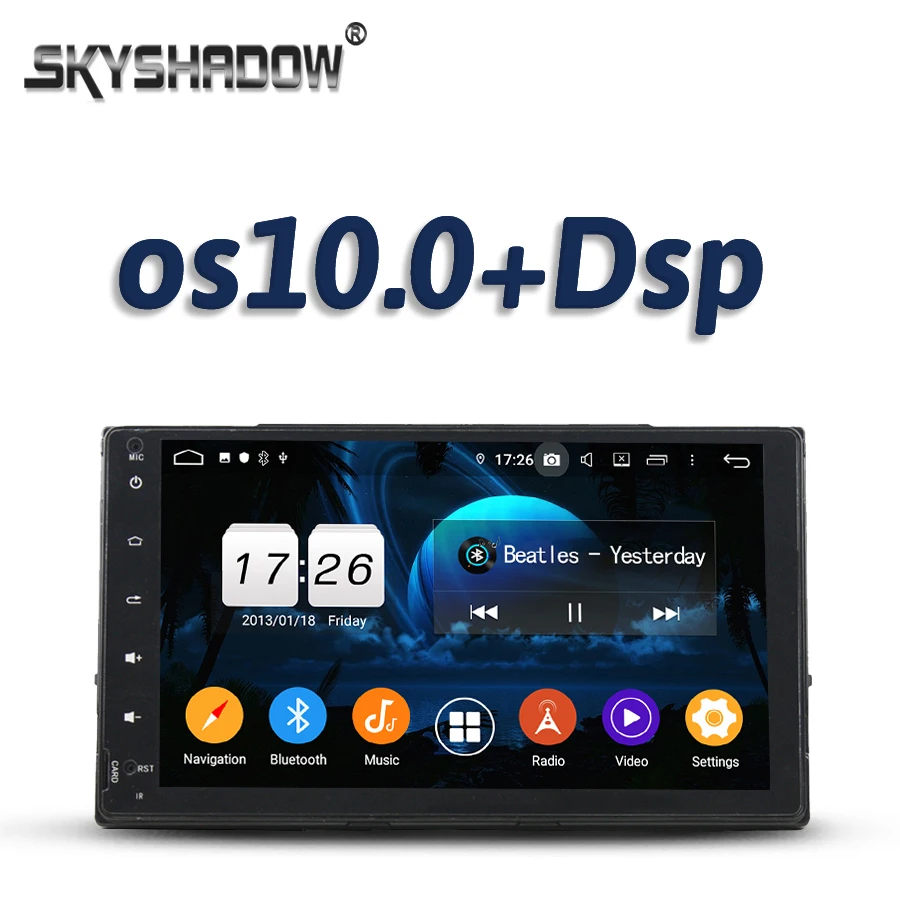 720P DSP IPS Android 10 2 ГБ + 16 Гб 4 ядра автомобильный DVD плеер Wifi радио RDS GPS DVR Камера ТВ Bluetooth