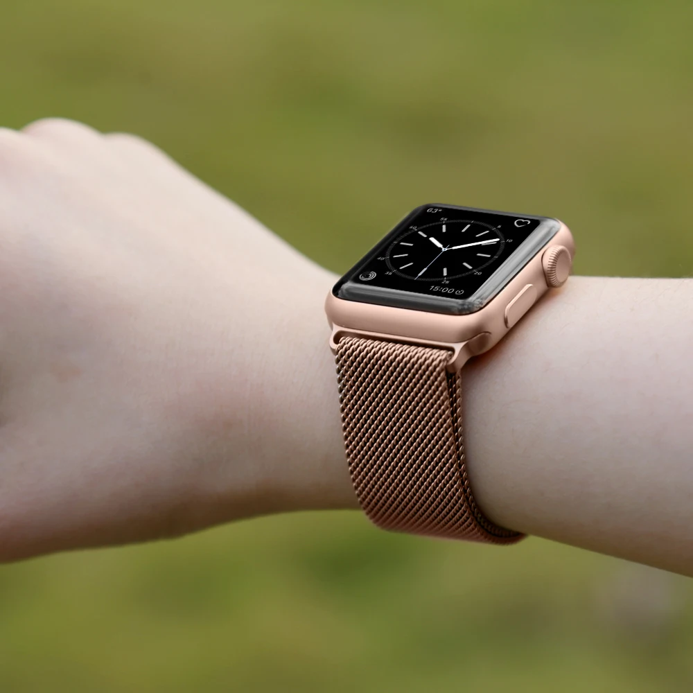Миланская петля браслет из нержавеющей стали для Apple Watch серии 1 2 3 42 мм 38 мм металлический ремешок для iwatch 4 5 40 мм 44 мм