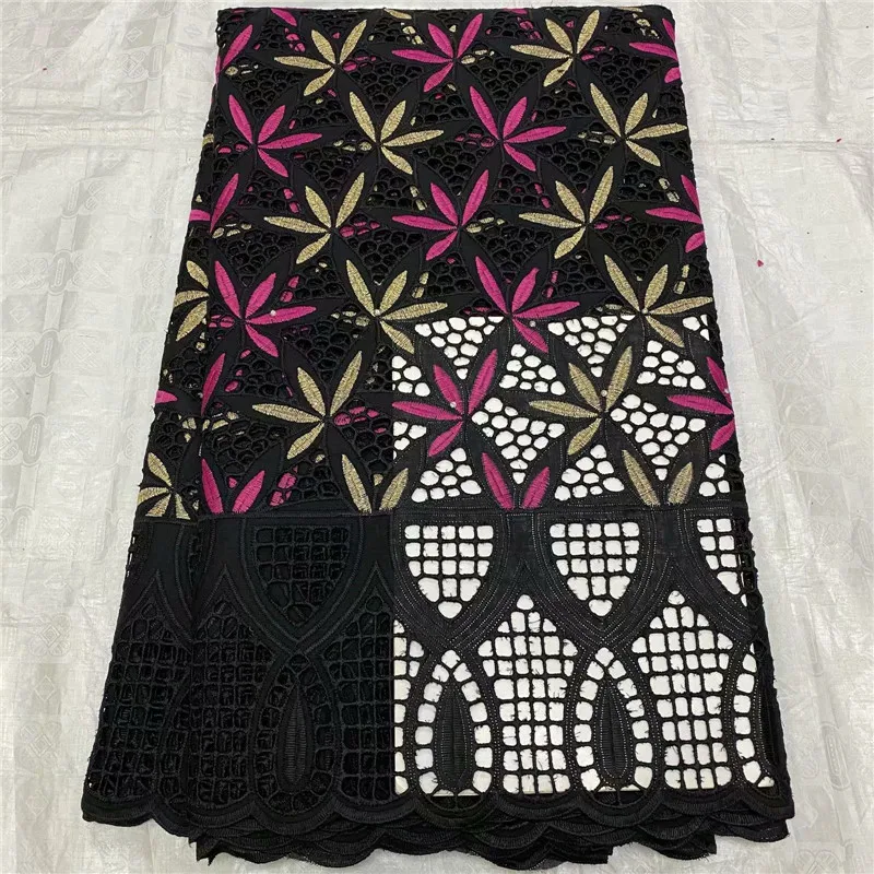 

5yards African Dry Lace Fabric Nigerian Cotton Lace Swiss Voile Lace In Switzerland For Man Women Party Dress F1QZ8301