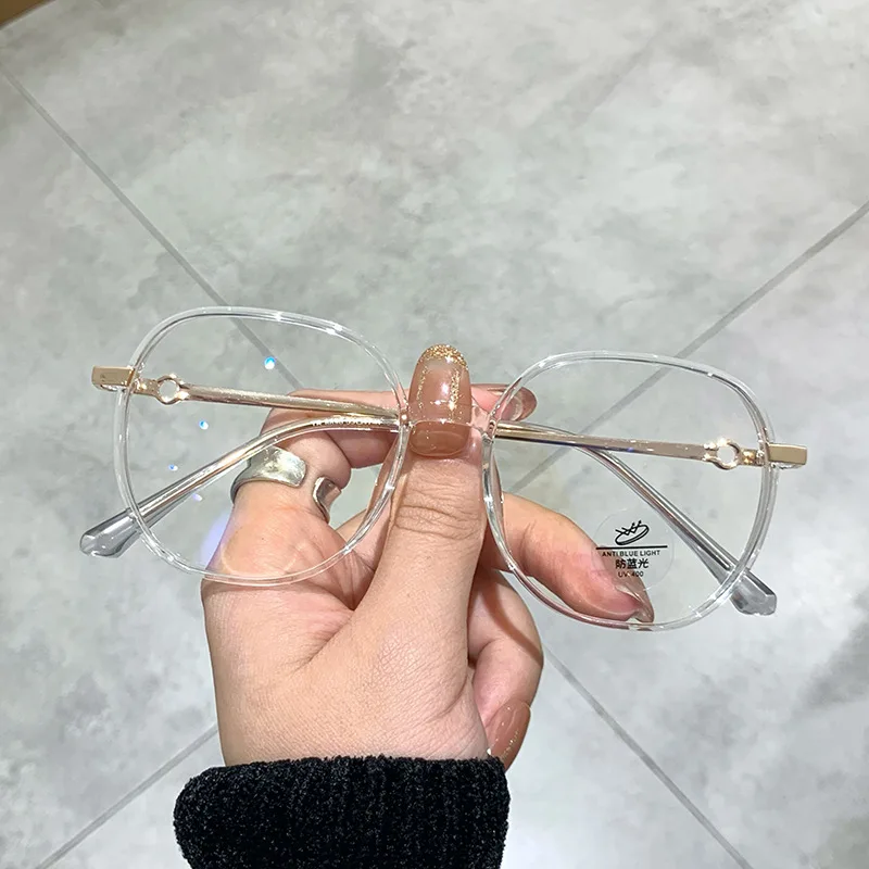 

2021 Trends Office Anti Blue Light Oversized Retro Computer Glasses Women Blue Blocking Gaming Big Size Men Eyeglasses Frame TR