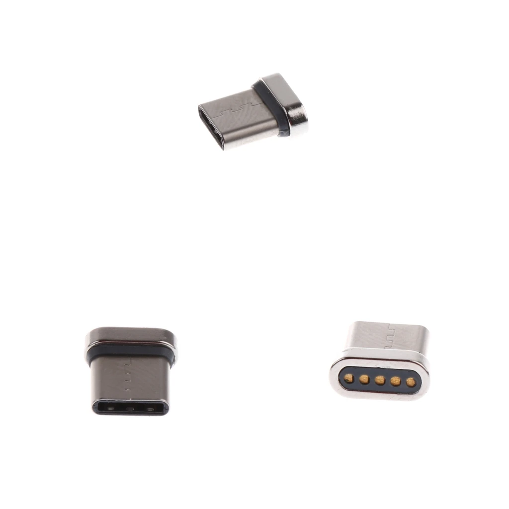 3 шт. алюминиевый сплав USB Type C Мужской Шнур магнитный наконечник зарядное