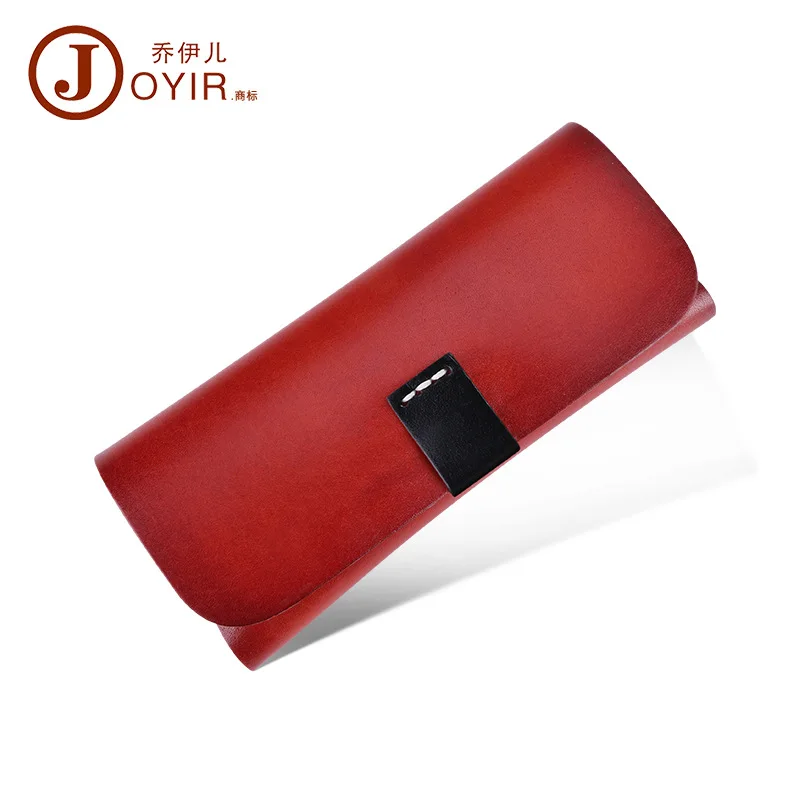 

Pure Color Myopia Lens Case Simple Creative Portable Leather Anti-Pressure Sunglasses Female Storage Bag Sun Lens Case