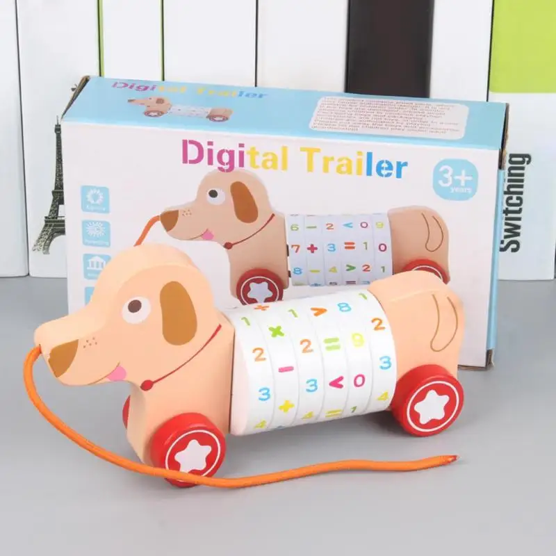 Wooden Kid Hand Car Baby Parent-child Animals Colors Educational Puzzle Game Toy Smooth Round and without Burrs Safety | Игрушки и хобби