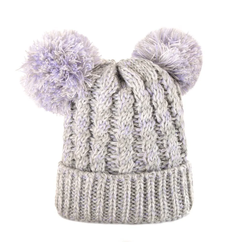 Новая зимняя шапка для мальчиков и девочек вязаные шапки бини из толстой ткани