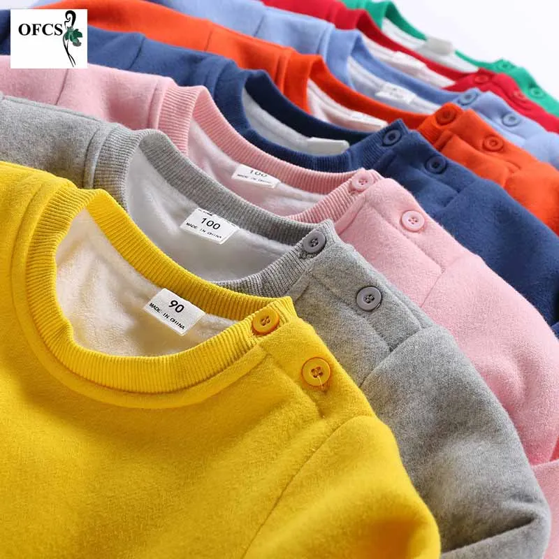 Новый осенний утепленный детский флисовый свитер костюм с рисунком теплая