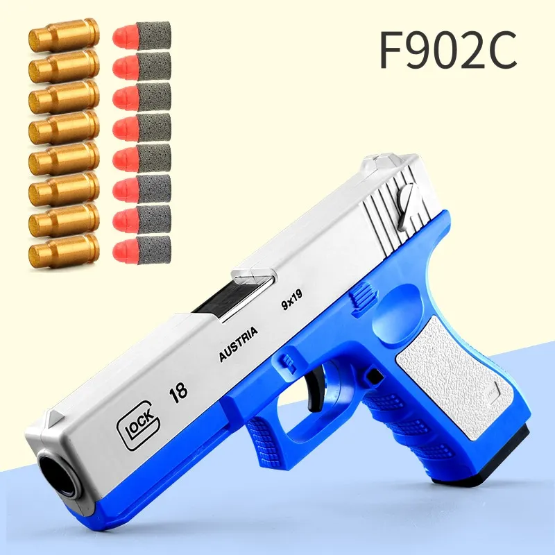 4 style outdoor party pistol glock toys gun ejection handgun toy soft darts bullets airsoft boys outdoor sports fun shooting free global shipping