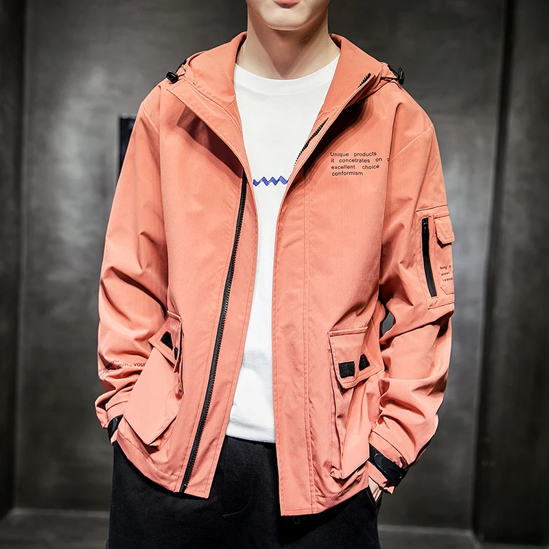 2019 новая мужская куртка весна осень Повседневная однотонная куртка-бомбер на