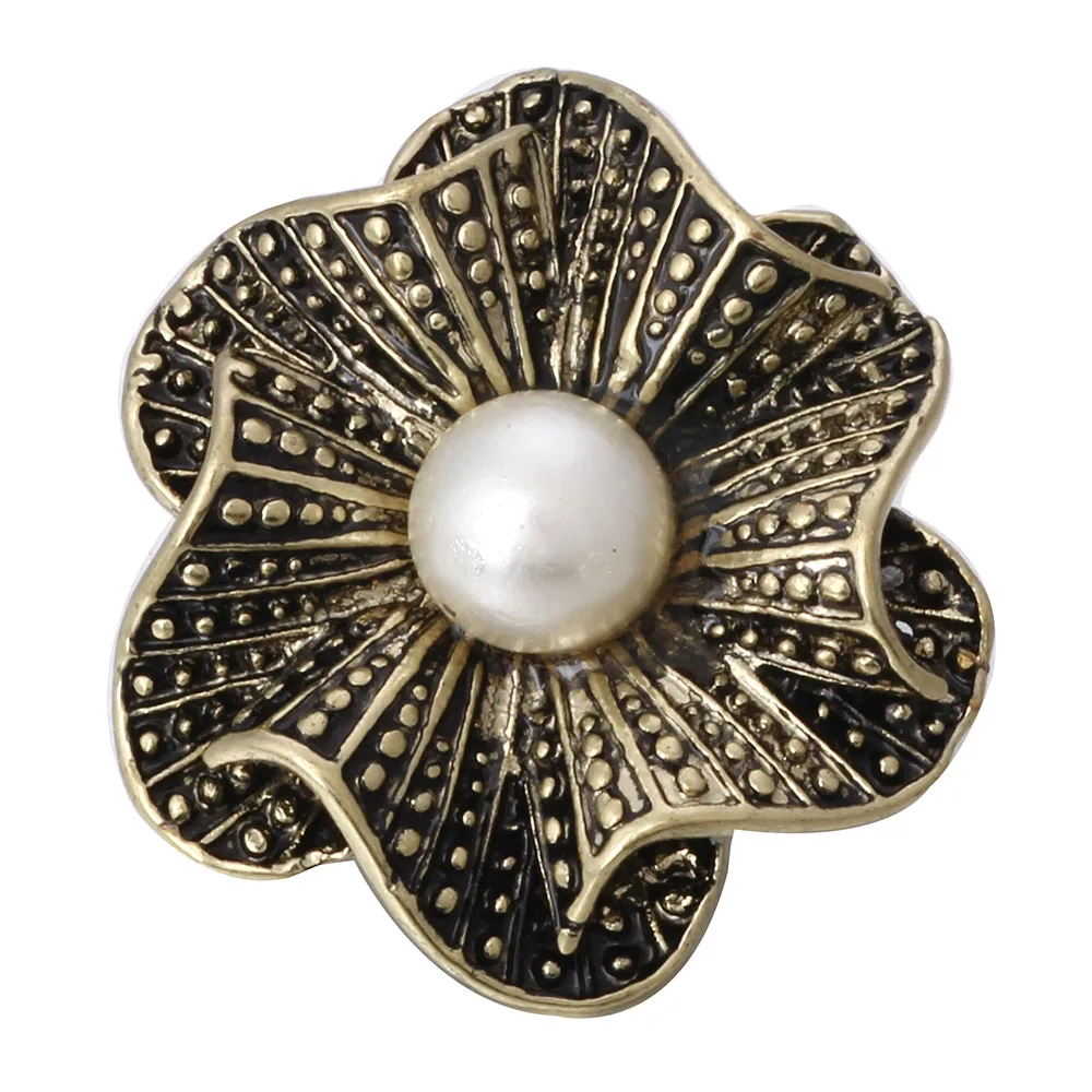 6 шт./лот новые кнопки с цветами металлические защелки для шармов браслетов