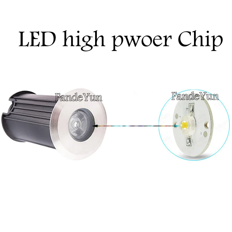 IP68 светодиодный подземный светильник 1 Вт 3 напольный для сада дорожки уличный