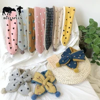 new printing bean baby warm lamb cashmere cross scarf for autumn and winter 2019 winter scarf