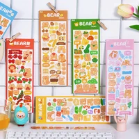 2pcspack cute bear laptop stickers scrapbooking diy stationery school supplies kawaii diary cartoon sticker