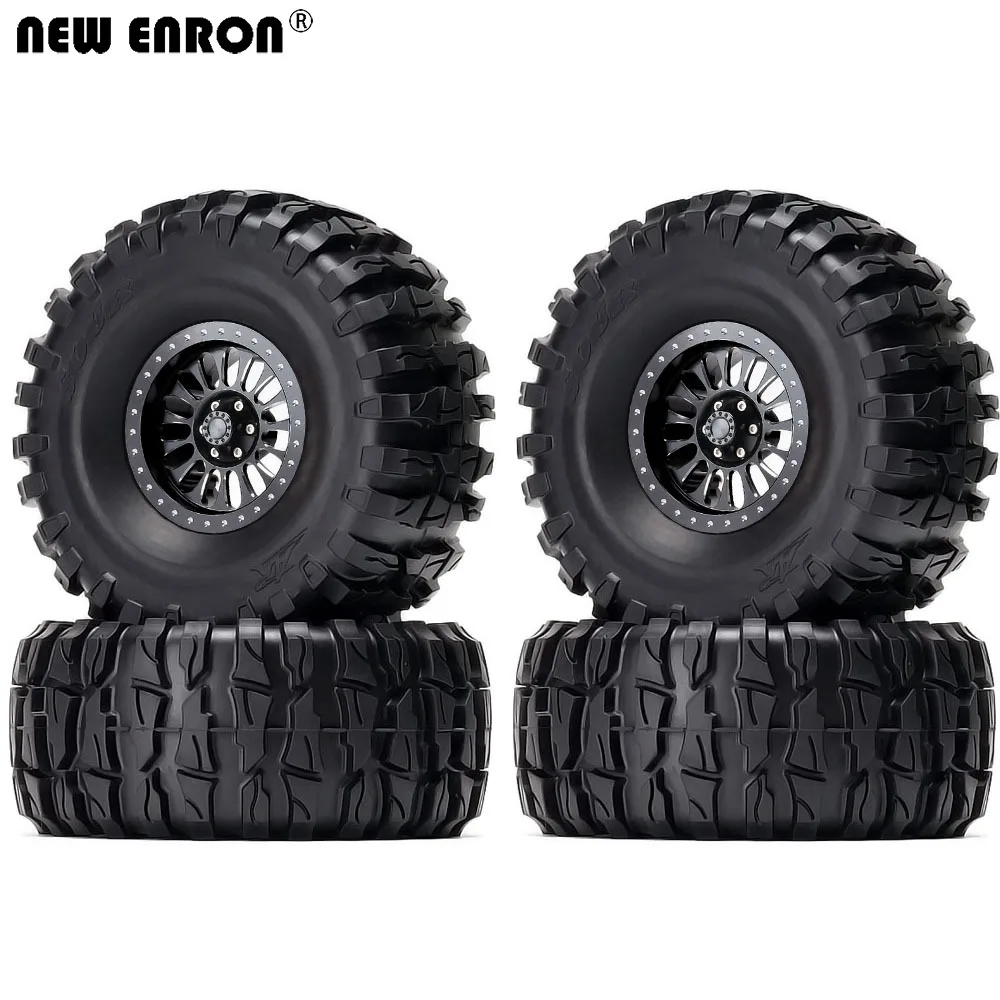 

NEW ENRON 2.2" Alloy Petaloid Beadlock Wheels Rim & Rubber Tires for RC Car 1/10 Axial SCX10 90046 Traxxas TRX-4/6 Wraith 90048