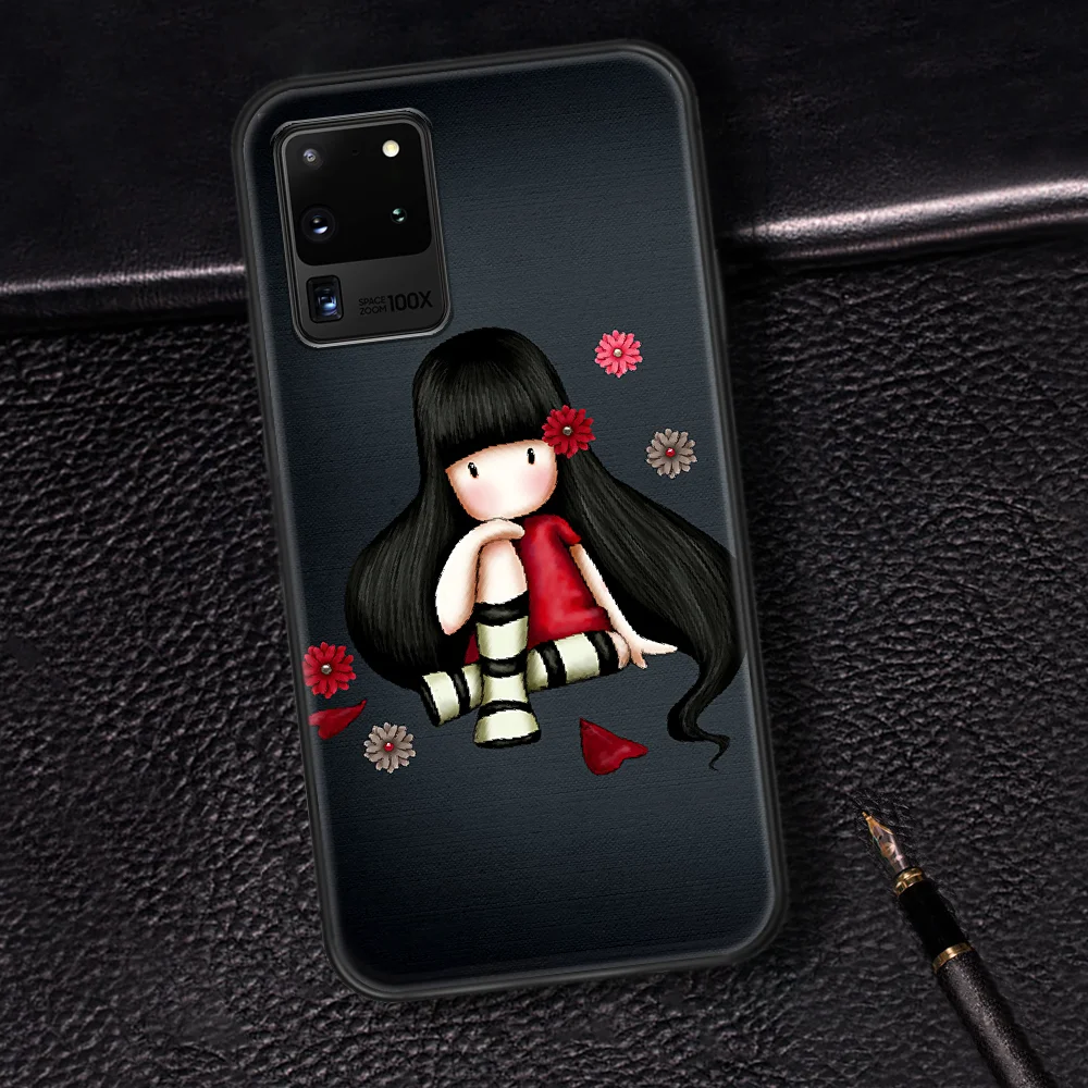 

Santoro Gorjuss Phone Case Cover Hull For Samsung Galaxy S 6 7 8 9 10 e 20 Edge Note 8 9 10 Plus black Coque Tpu Cell Soft Prime