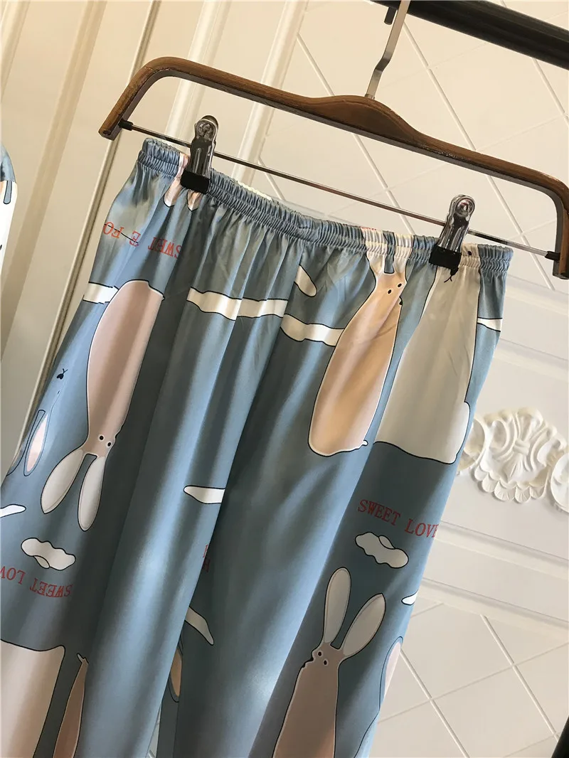 Сатиновая пижама с принтом в виде пятен 2 шт./партия для женщин отложным