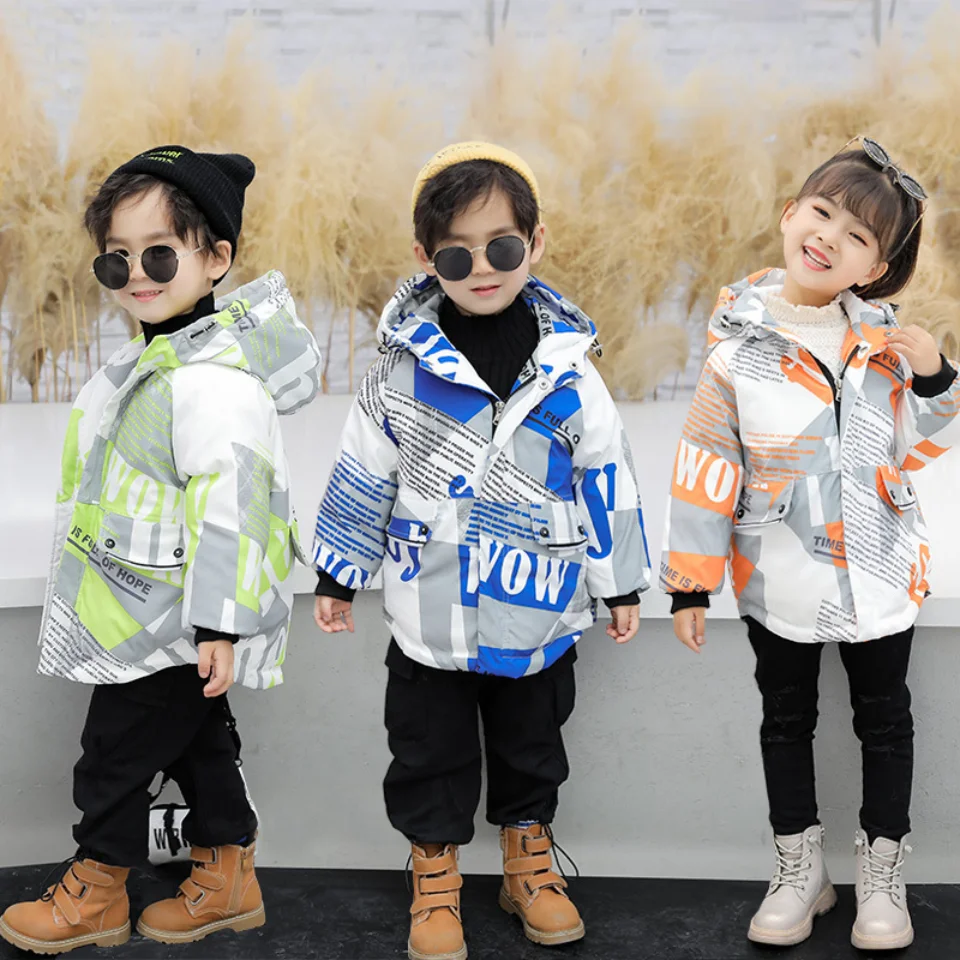 

2021 New Winter Jacket Parka For Baby Boys Winter Coat Down Girls Jackets Children Clothing Snow Wear Kids Outerwear Boy Clothes