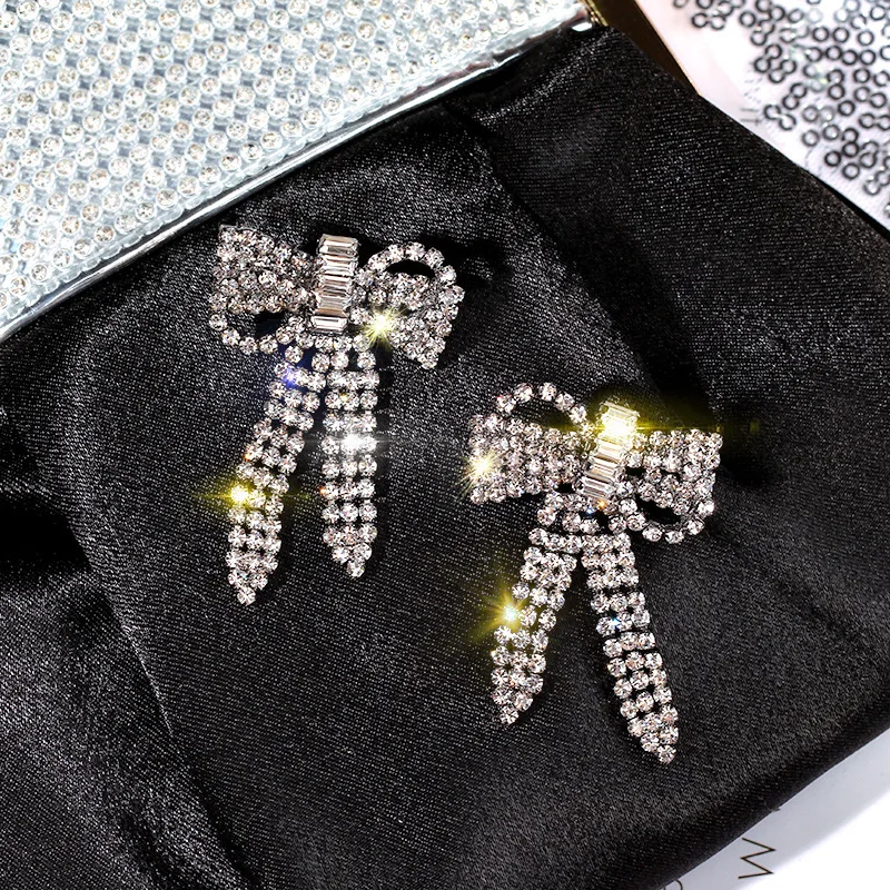 Женские серьги гвоздики в богемном стиле с бантом и бабочкой|Серьги-гвоздики| |