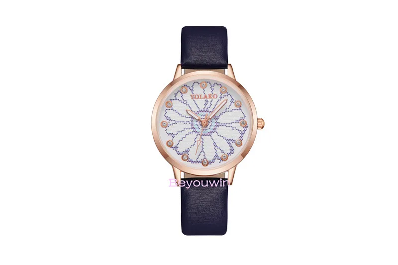 flower dial quartz leather watch for man women hot selling good price wrist wholesale lady clock | Наручные часы