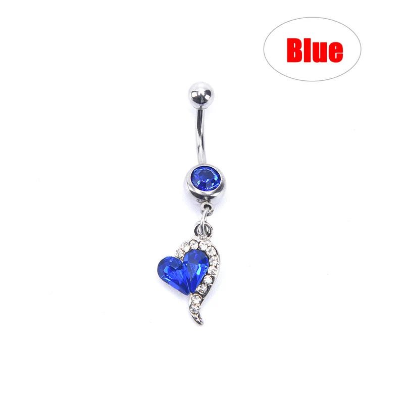 

Heart Belly Button Piercings Rings Stainless Steel Navel Helix Body Jewelry