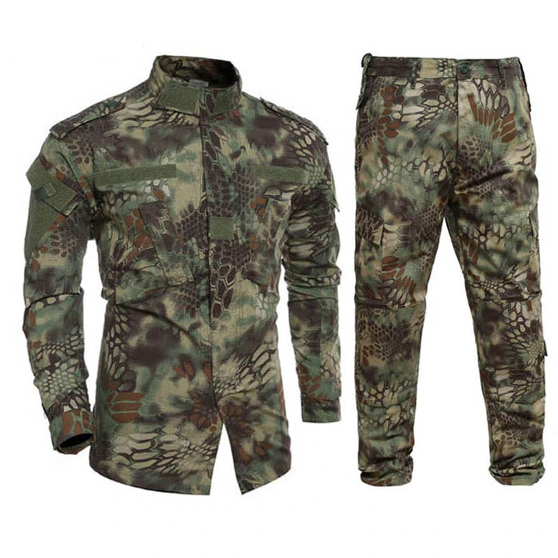 US Army Military Uniform Rattlesnake Camo Shooter Jacket Mens Python Grain Tactical Sets Man and Pants | Тематическая одежда и