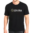 Новая футболка с круглым вырезом cz ceska zbrojovka polo blackwater protect Top мужская хлопковая с короткими рукавами на заказ