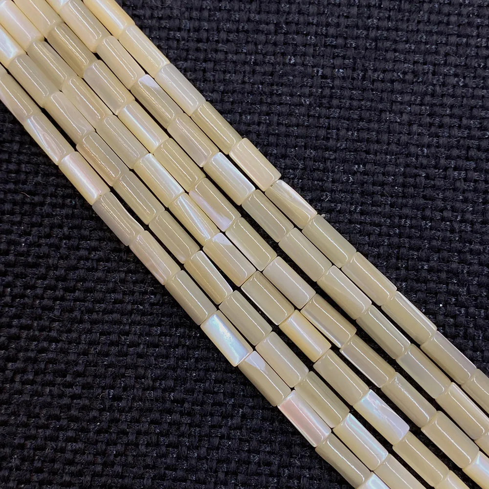 Natural Horseshoe Shell Tube Beads 3x7mm Mother-of-pearl Long for Jewelry Making DIY Necklace Bracelet Accessories | Украшения и